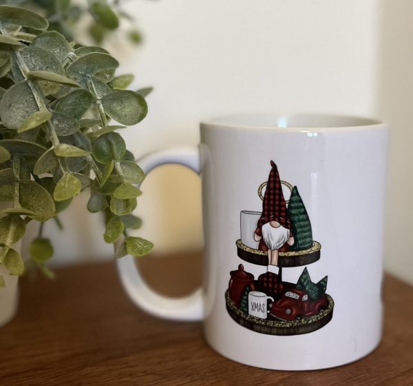 mug with cute christmas gnome