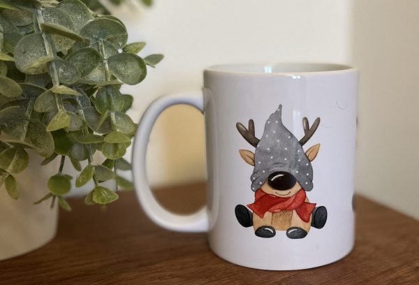 mug with cute reindeer