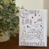 christmas card to colour in