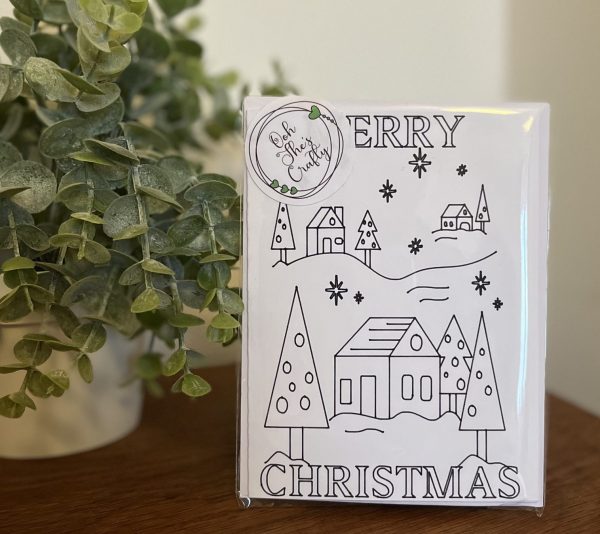 christmas card to colour in