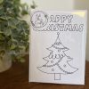 christmas card to colour in