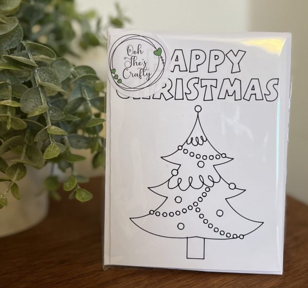 christmas card to colour in